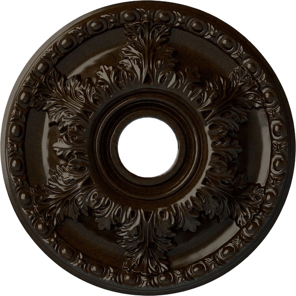 Ekena Millwork Granada Ceiling Medallion (Fits Canopies up to 6 5/8"), 18"OD x 3 1/2"ID x 2 1/2"P, Bronze CM18GABZS - main